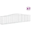 Image de vidaXL Gabions avec arc surélevé 7 pcs. 400x50x80/100cm Fer galvanisé