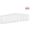 Image de vidaXL Gabions avec arc surélevé 15 pcs. 400x50x80/100cm Fer galvanisé