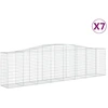 Image de vidaXL Gabions avec arc surélevé 7 pcs. 400x50x100/120cm Fer galvanisé