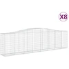 Image de vidaXL Gabions avec arc surélevé 8 pcs. 400x50x100/120cm Fer galvanisé