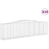 Image de vidaXL Gabions avec arc surélevé 20 pcs 400x50x100/120cm Fer galvanisé