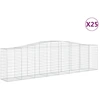 Image de vidaXL Gabions avec arc surélevé 25 pcs 400x50x100/120cm Fer galvanisé