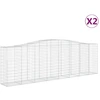 Image de vidaXL Gabions avec arc surélevé 2 pcs. 400x50x120/140cm Fer galvanisé