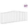 Image de vidaXL Gabions avec arc surélevé 7 pcs. 400x50x120/140cm Fer galvanisé