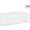 Image de vidaXL Gabions avec arc surélevé 20 pcs 400x50x120/140cm Fer galvanisé
