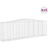 Image de vidaXL Gabions avec arc surélevé 25 pcs 400x50x120/140cm Fer galvanisé