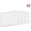 Image de vidaXL Gabions avec arc surélevé 2 pcs. 400x50x140/160cm Fer galvanisé