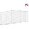 Image de vidaXL Gabions avec arc surélevé 4 pcs. 400x50x140/160cm Fer galvanisé