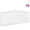 Image de vidaXL Gabions avec arc surélevé 8 pcs. 400x50x140/160cm Fer galvanisé
