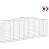Image de vidaXL Gabions avec arc surélevé 9 pcs. 400x50x140/160cm Fer galvanisé