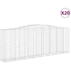 Image de vidaXL Gabions avec arc surélevé 20 pcs 400x50x140/160cm Fer galvanisé