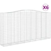 Image de vidaXL Gabions avec arc surélevé 6 pcs. 400x50x200/220cm Fer galvanisé