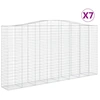 Image de vidaXL Gabions avec arc surélevé 7 pcs. 400x50x200/220cm Fer galvanisé