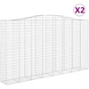 Image de vidaXL Gabions avec arc surélevé 2 pcs. 400x50x220/240cm Fer galvanisé