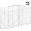 Image de vidaXL Gabions avec arc surélevé 3 pcs. 400x50x220/240cm Fer galvanisé