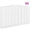 Image de vidaXL Gabions avec arc surélevé 4 pcs. 400x50x220/240cm Fer galvanisé