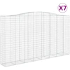 Image de vidaXL Gabions avec arc surélevé 7 pcs. 400x50x220/240cm Fer galvanisé