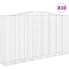 Image de vidaXL Gabions avec arc surélevé 10pcs. 400x50x220/240cm Fer galvanisé