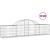 Image de vidaXL Gabions avec arc surélevé 10 pcs. 200x30x40/60 cm Fer galvanisé