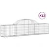 Image de vidaXL Gabions avec arc surélevé 12 pcs. 200x30x40/60 cm Fer galvanisé