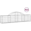 Image de vidaXL Gabions avec arc surélevé 13 pcs. 200x30x40/60 cm Fer galvanisé