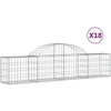 Image de vidaXL Gabions avec arc surélevé 18 pcs. 200x30x40/60 cm Fer galvanisé