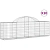 Image de vidaXL Gabions avec arc surélevé 10 pcs. 200x30x60/80 cm Fer galvanisé