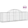 Image de vidaXL Gabions avec arc surélevé 13 pcs. 200x30x60/80 cm Fer galvanisé