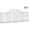 Image de vidaXL Gabions avec arc surélevé 25 pcs. 200x30x60/80 cm Fer galvanisé