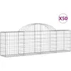 Image de vidaXL Gabions avec arc surélevé 50 pcs. 200x30x60/80 cm Fer galvanisé