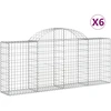 Image de vidaXL Gabions avec arc surélevé 6 pcs. 200x30x80/100 cm Fer galvanisé