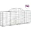 Image de vidaXL Gabions avec arc surélevé 11 pcs. 200x30x80/100cm Fer galvanisé