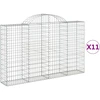 Image de vidaXL Gabions avec arc surélevé 11pcs. 200x30x120/140cm Fer galvanisé