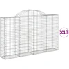 Image de vidaXL Gabions avec arc surélevé 13pcs 200x30x120/140cm Fer galvanisé
