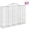 Image de vidaXL Gabions avec arc surélevé 7 pcs. 200x30x140/160cm Fer galvanisé