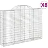 Image de vidaXL Gabions avec arc surélevé 8 pcs. 200x30x140/160cm Fer galvanisé