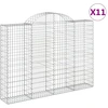 Image de vidaXL Gabions avec arc surélevé 11pcs. 200x30x140/160cm Fer galvanisé