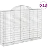 Image de vidaXL Gabions avec arc surélevé 13pcs 200x30x140/160cm Fer galvanisé