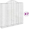 Image de vidaXL Gabions avec arc surélevé 7 pcs. 200x30x180/200cm Fer galvanisé