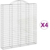 Image de vidaXL Gabions avec arc surélevé 4 pcs. 200x30x220/240cm Fer galvanisé