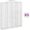 Image de vidaXL Gabions avec arc surélevé 5 pcs. 200x30x220/240cm Fer galvanisé