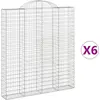 Image de vidaXL Gabions avec arc surélevé 6 pcs. 200x30x220/240cm Fer galvanisé