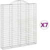Image de vidaXL Gabions avec arc surélevé 7 pcs. 200x30x220/240cm Fer galvanisé
