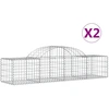 Image de vidaXL Gabions avec arc surélevé 2 pcs. 200x50x40/60 cm Fer galvanisé