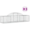 Image de vidaXL Gabions avec arc surélevé 3 pcs. 200x50x40/60 cm Fer galvanisé