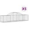Image de vidaXL Gabions avec arc surélevé 5 pcs. 200x50x40/60 cm Fer galvanisé