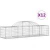 Image de vidaXL Gabions avec arc surélevé 12 pcs. 200x50x40/60 cm Fer galvanisé