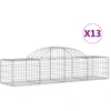 Image de vidaXL Gabions avec arc surélevé 13 pcs. 200x50x40/60 cm Fer galvanisé