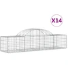 Image de vidaXL Gabions avec arc surélevé 14 pcs. 200x50x40/60 cm Fer galvanisé
