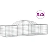 Image de vidaXL Gabions avec arc surélevé 25 pcs. 200x50x40/60 cm Fer galvanisé